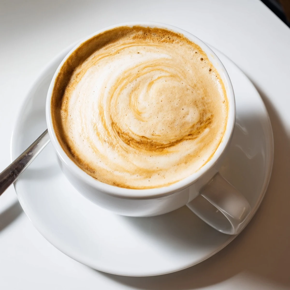 Caramelized Onion Latte topped with frothy milk, offering a savory coffee experience.  