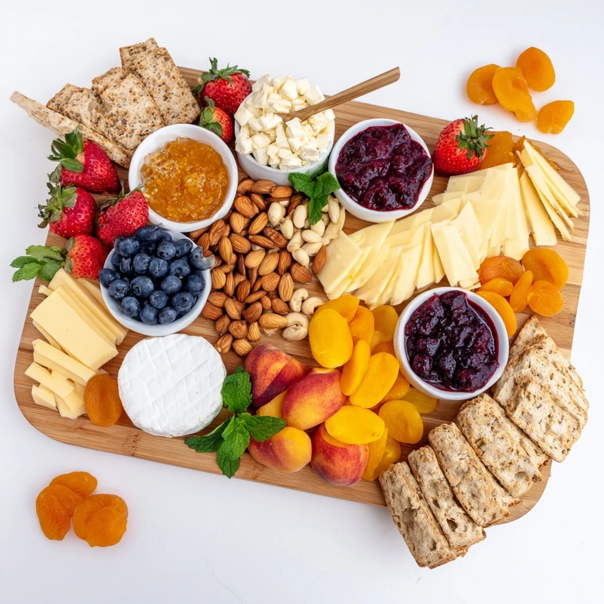 Deliciously arranged jam-infused brunch board perfect for gatherings with friends and family.