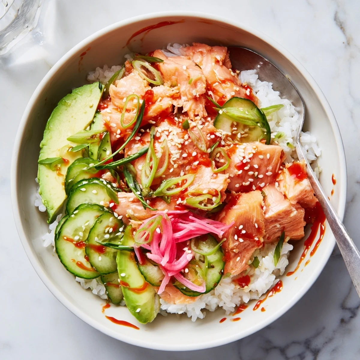 Leftover Salmon Rice Bowl