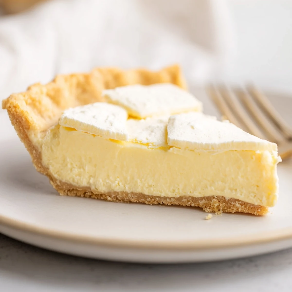 Delightful water pie featuring a silky filling and crumbly, sugary crust.  