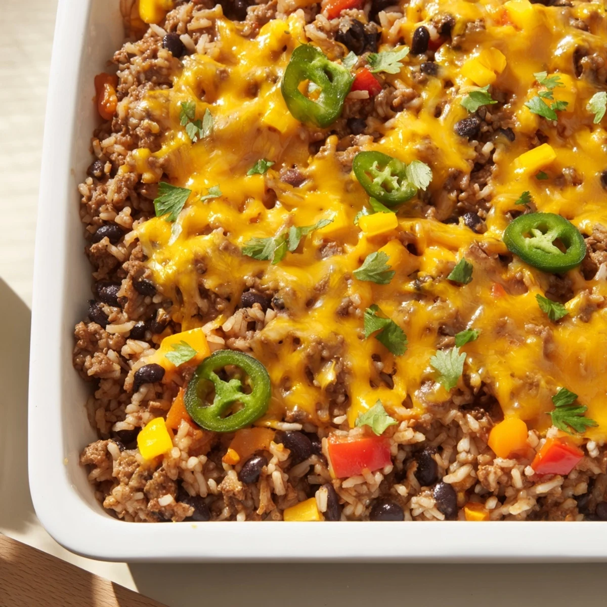 Tex-Mex Beef Rice Casserole