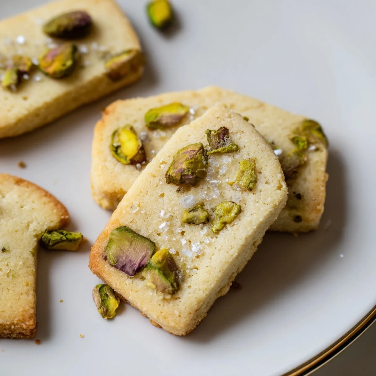 Salted Pistachio Bake Shortbread