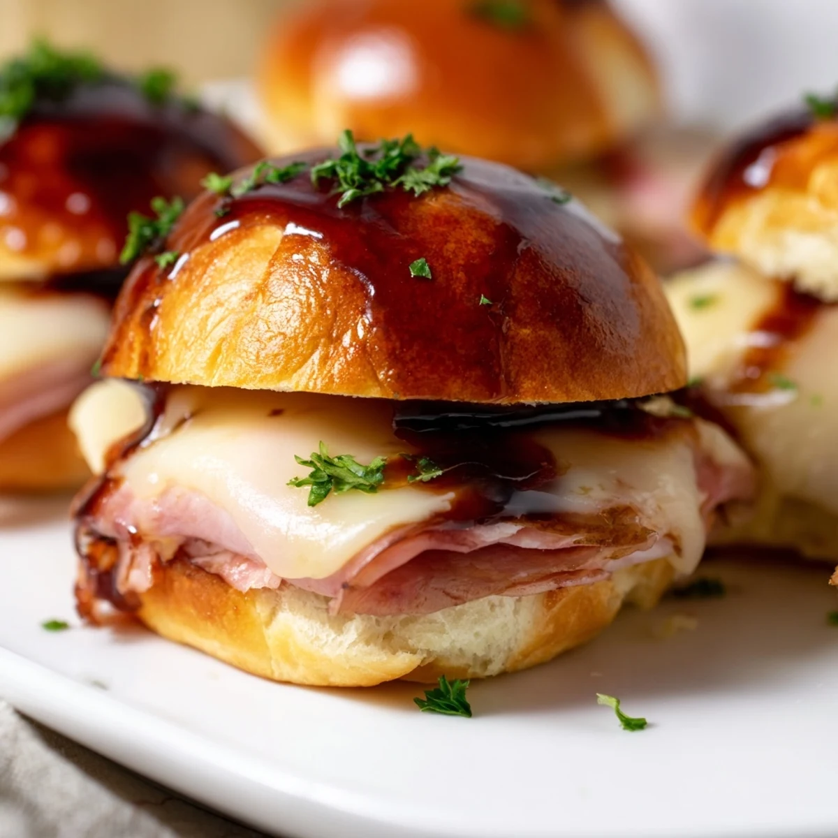 Cherry-Glazed Ham Cheese Slider