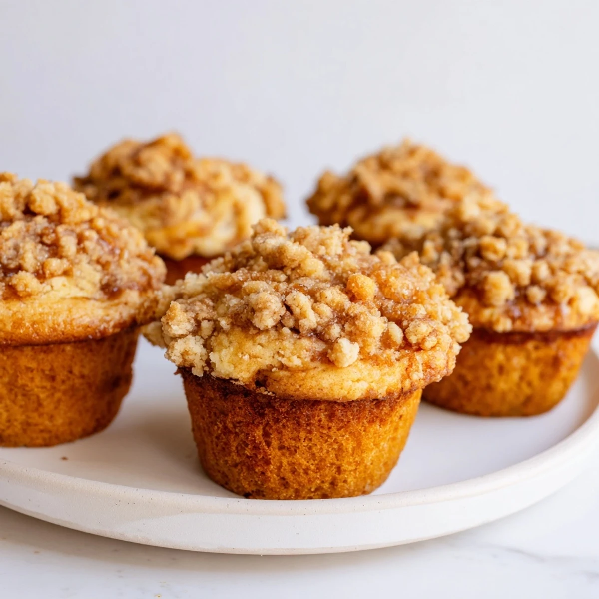 Fluffy Lightened Christmas Coffee Cake Muffins, swirled with cinnamon, topped with golden streusel, perfect for holiday breakfasts.