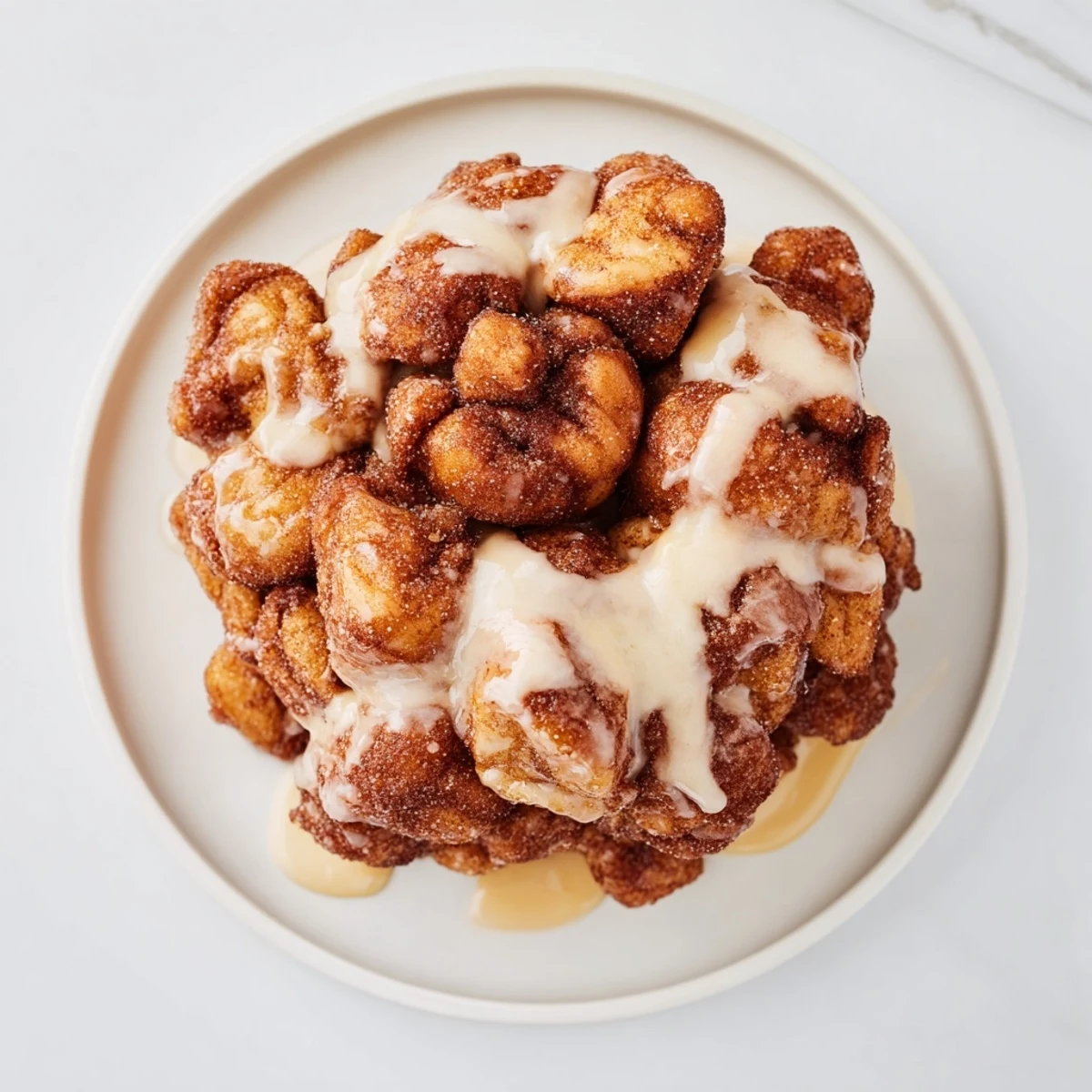 Pull-apart texture reveals a delightful Easy Christmas Morning Monkey Bread, a sweet, gooey holiday breakfast.