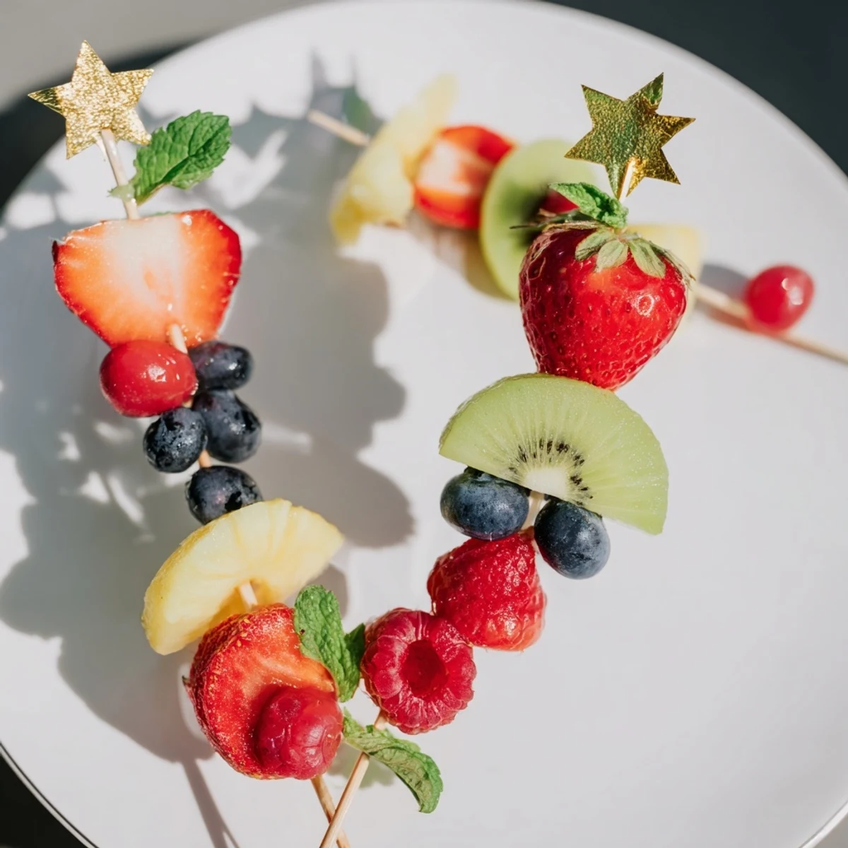 Champagne Flute Fruit Garnishes