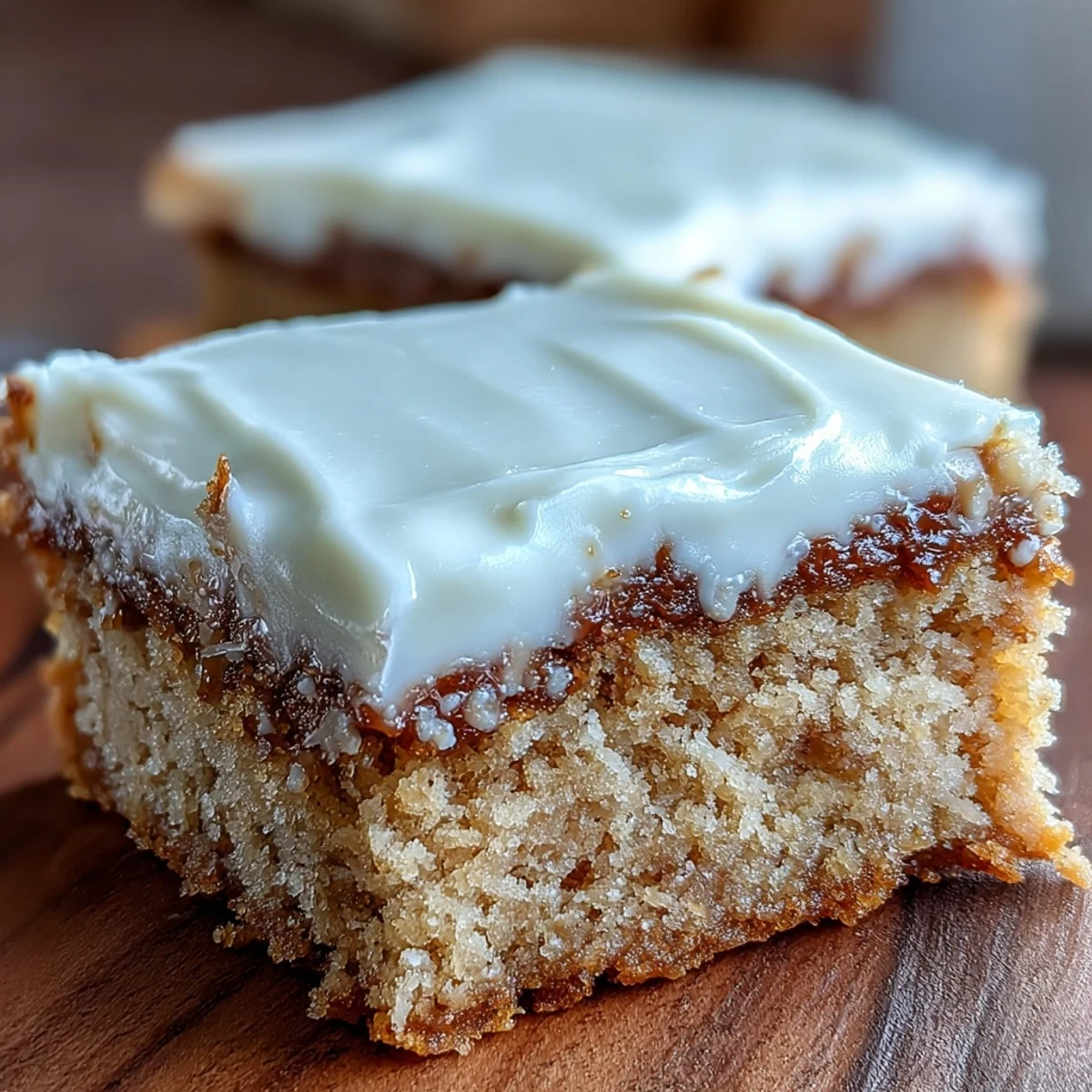 Perfectly sliced Almond Flour Sugar Cookie Bars reveal a soft crumb, topped with creamy frosting and optional sprinkles.