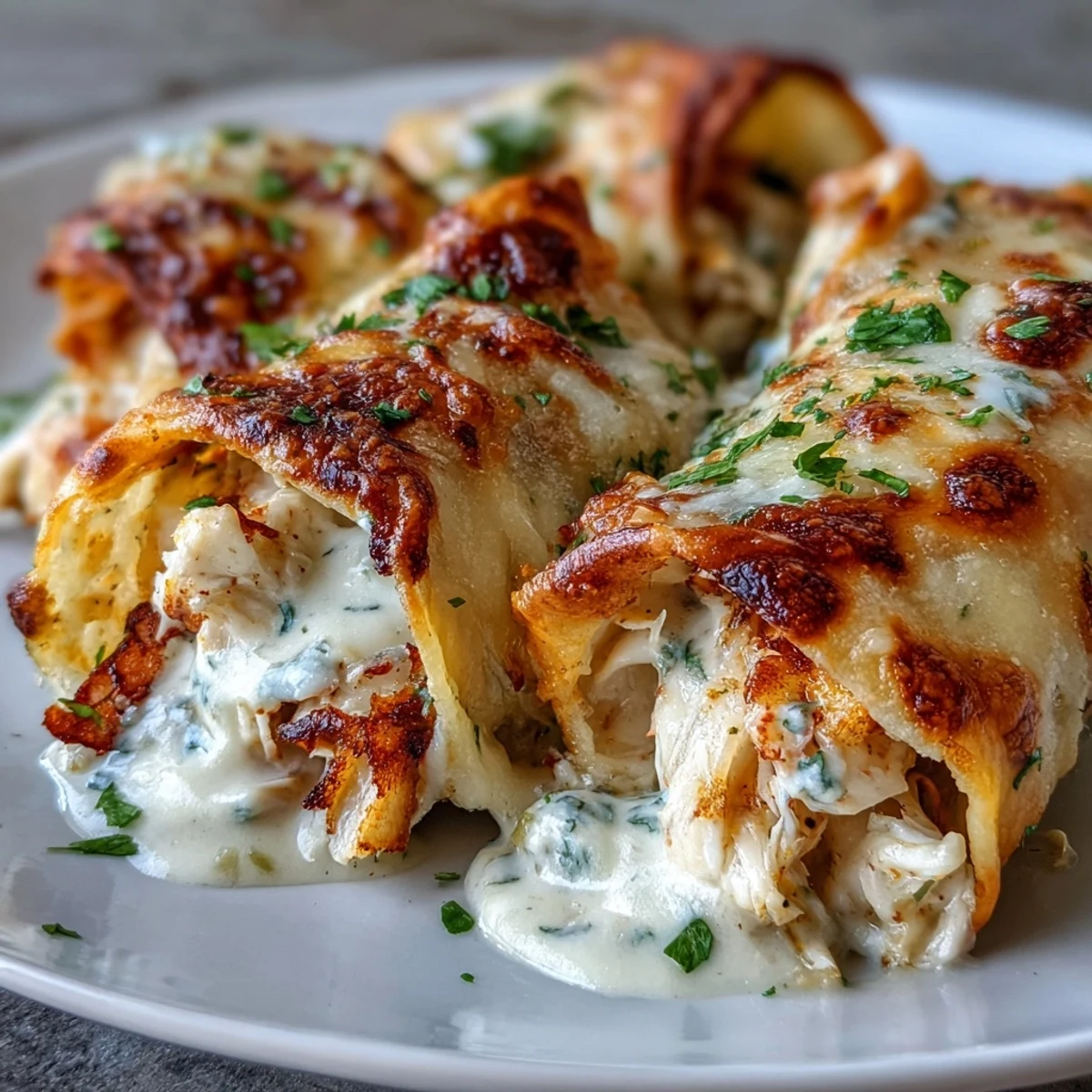 Perfectly golden and bubbling, these pescatarian appetizer bombs are topped with fresh parsley for a bright, savory finish.