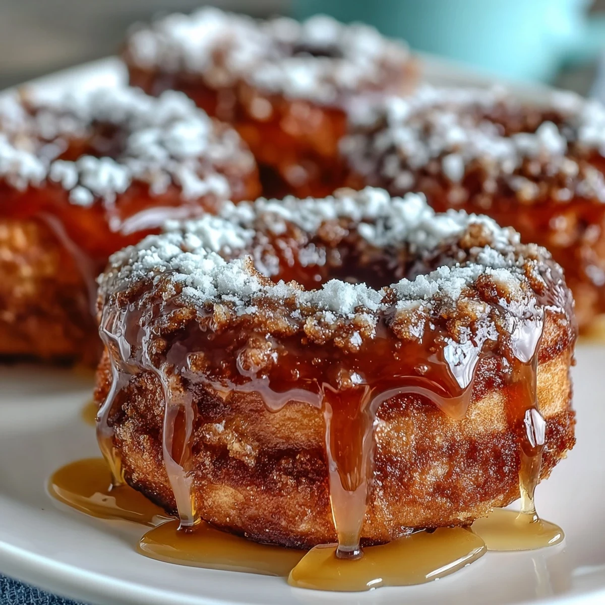 Fluffy cardamom-spiced donuts with golden honey glaze, perfect for a cozy breakfast or sweet treat.