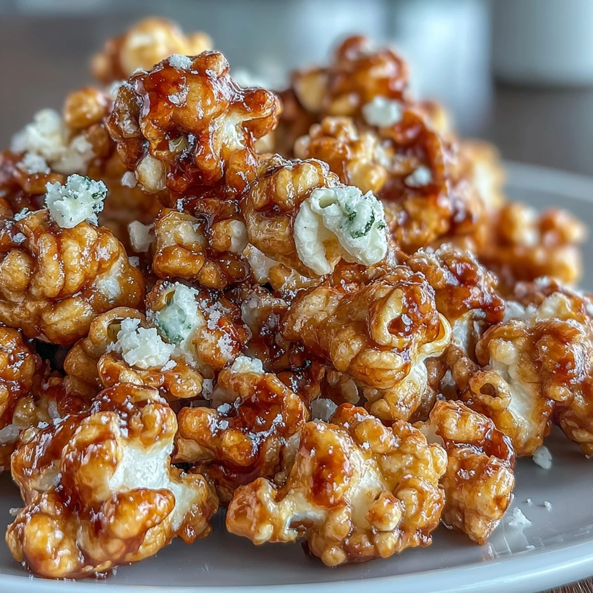 Gourmet truffle oil popcorn with Parmesan and garlic, a luxurious snack perfect for movie nights.