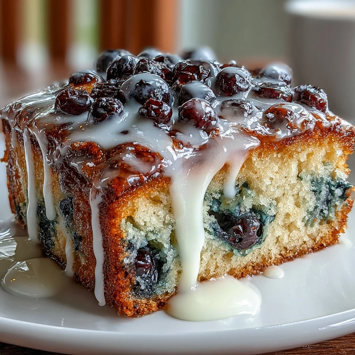 Blueberry Lemon Sourdough Cake