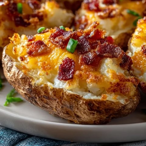 Crispy Cheesy Bacon Potato Skins, hot from the oven, smell smoky and savory.