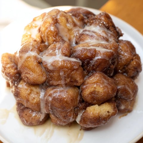 Warm and golden Easy Christmas Morning Monkey Bread presented beautifully, ready for sharing and enjoyment.