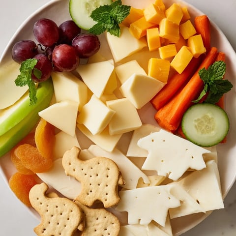 Gentle Giant Elephant Cracker Board overflowing with colorful fruits, cheeses, and dips, ready to serve.