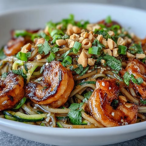 Fork-tender shrimp and crisp zucchini are tossed with rice noodles in a wok for this Asian Noodle Bowl.
