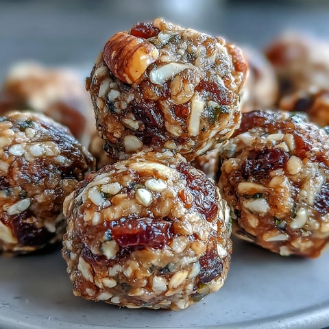 Freshly rolled Vegan Lemon Blueberry Energy Bites lined up on a rustic wooden board, bursting with oats, nuts, and chewy dried blueberries.