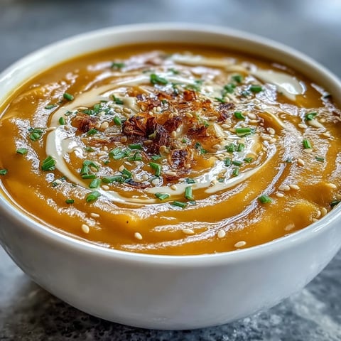Creamy miso butternut squash soup with roasted squash, ginger, and aromatic broth for a comforting, umami-rich dish.