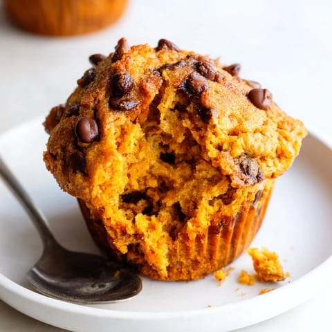 Flavorful butterscotch pumpkin chocolate chip muffins served warm with butter, perfect for snacking.  