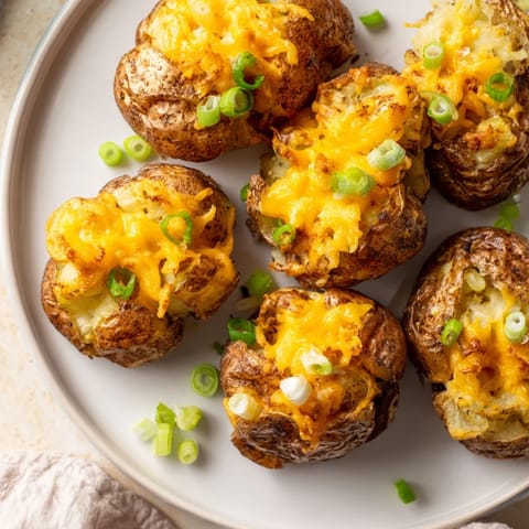 Smashed Green Onion Potato Bombs