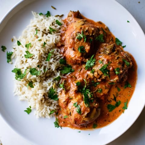 Butter Chicken with Rice Pilaf