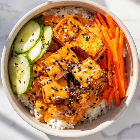Chili-Mayo Baked Tofu Bowls