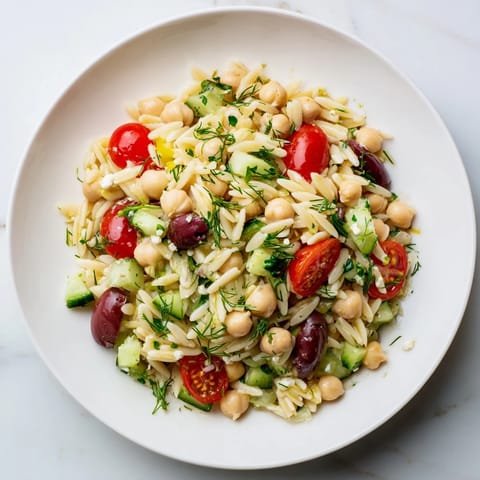 Greek Lemon Orzo Bean Salad #331