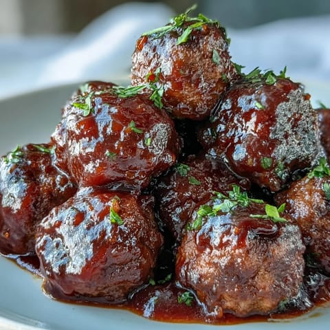 Sweet and savory Grape Jelly and Chili Sauce Meatballs are served hot from the slow cooker for an easy party appetizer.