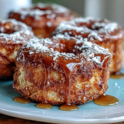Warm, aromatic donuts infused with cardamom and drizzled with luscious honey glaze, served fresh and inviting.