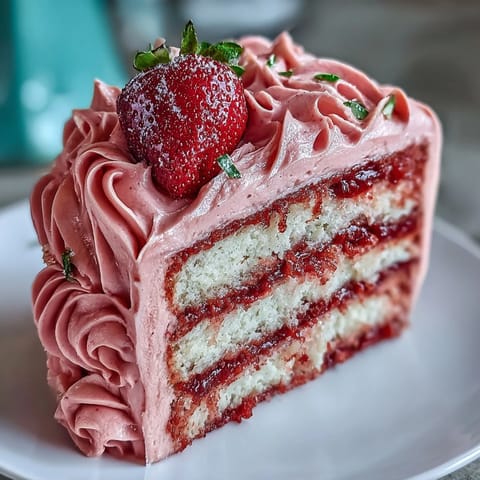 Galentines Cake Strawberry Buttercream