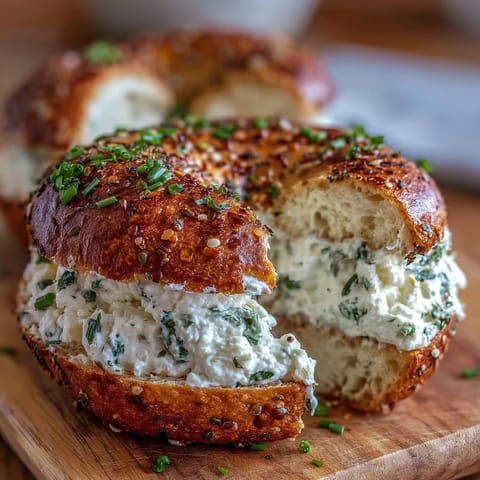 Garlic Herb Protein Bagels