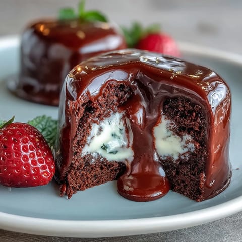 Dubai Chocolate Strawberry Bombs with Cream Filling in elegant silicone molds, glossy dark chocolate shells filled with silky mascarpone cream and fresh strawberries, ready for assembly.