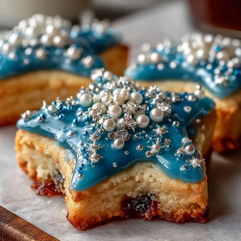 1. Pisces Constellation Sugar Cookies with shimmering blue icing and star sprinkles, a celestial treat for astrology lovers.