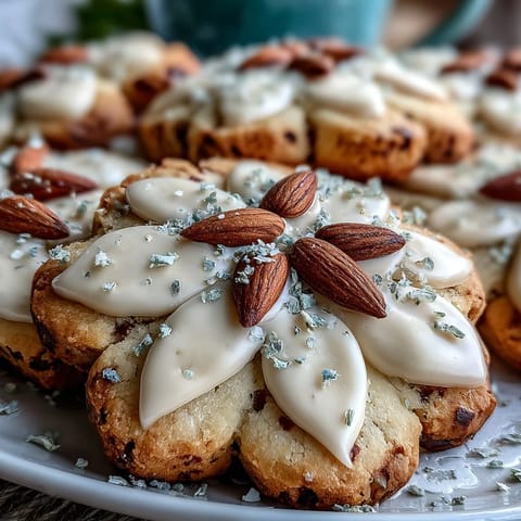 Delicate flower-shaped shortbread cookies with vibrant royal icing, perfect for a cheerful spring celebration.
