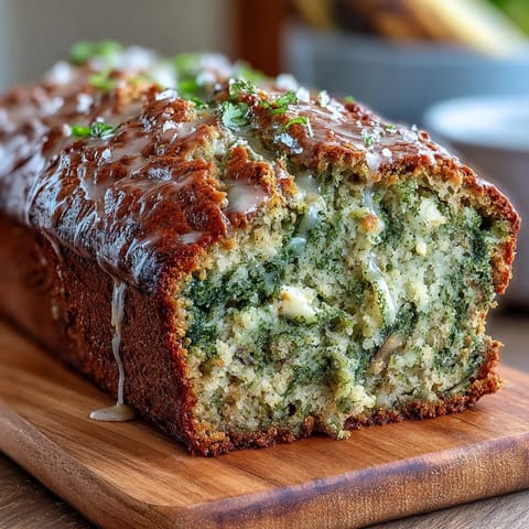Vibrant matcha ribbon swirls through tender banana bread, offering an earthy flavor and stunning green tea contrast in every slice.  
