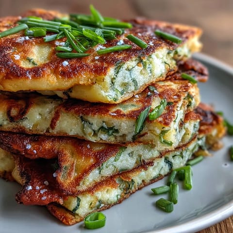 Crispy spring onion pancakes filled with fresh scallions, golden and flaky on the outside.