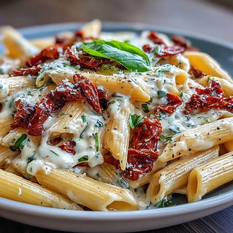 Creamy Sun-Dried Tomato Marry Me Pasta, glistening with sauce, ready to enjoy.