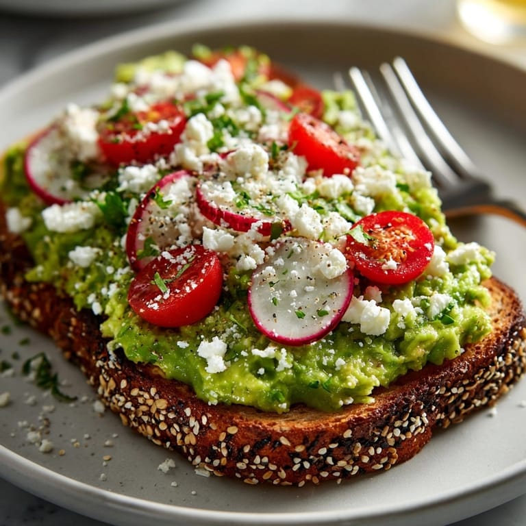 Imagine creamy, salty Everything Bagel Avocado Toast, a quick breakfast offering satisfying textures and tastes.