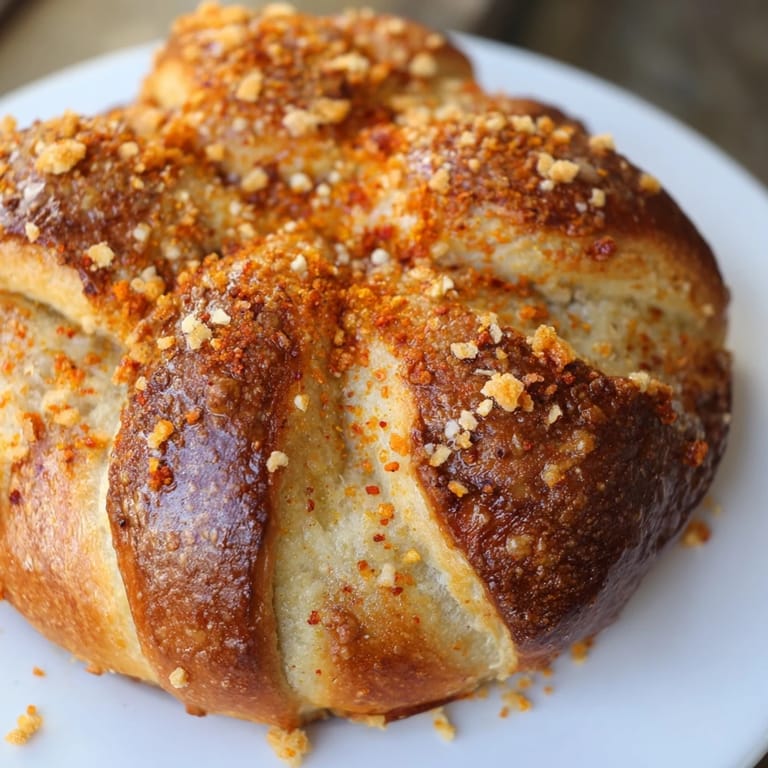 Golden brown Flamin’ Hot pretzel rolls served warm, ideal for game day gatherings.