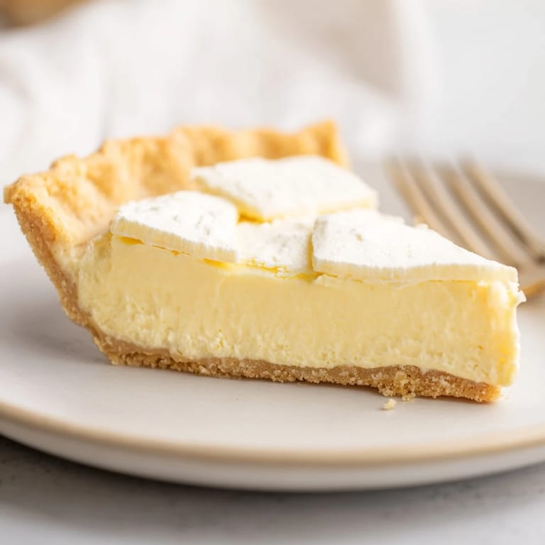 Delightful water pie featuring a silky filling and crumbly, sugary crust.  