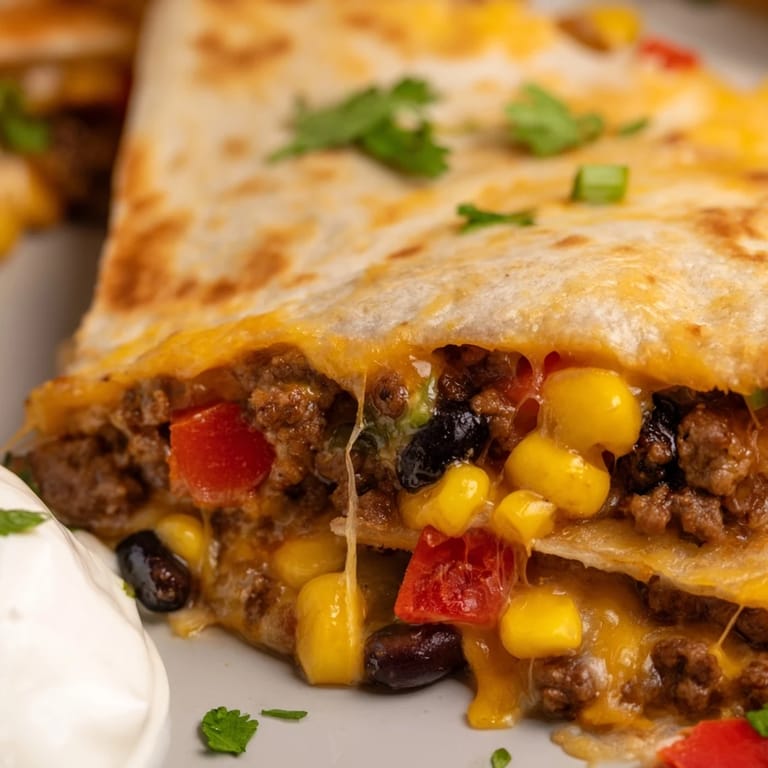 Delicious Sheet Pan Quesadillas with Beef, bursting with flavors and easy to share.
