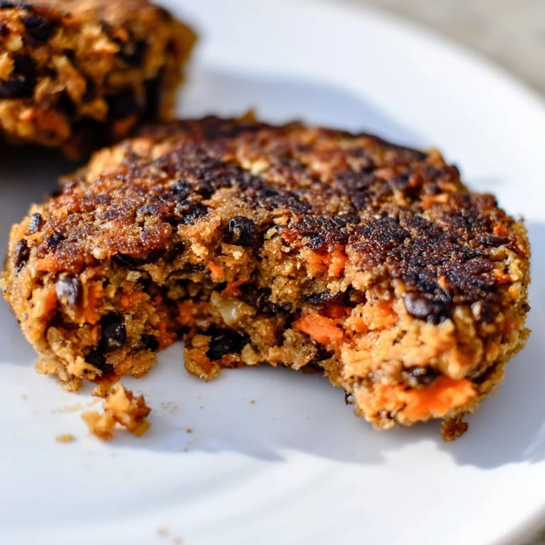 A delicious, close-up shot of homemade black bean burgers, ready to be enjoyed with friends.