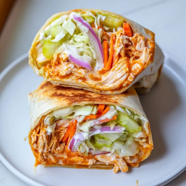 Crispy air-fried Buffalo Turkey Christmas Wraps: Imagine a warm bite of festive leftovers, deliciously savory.