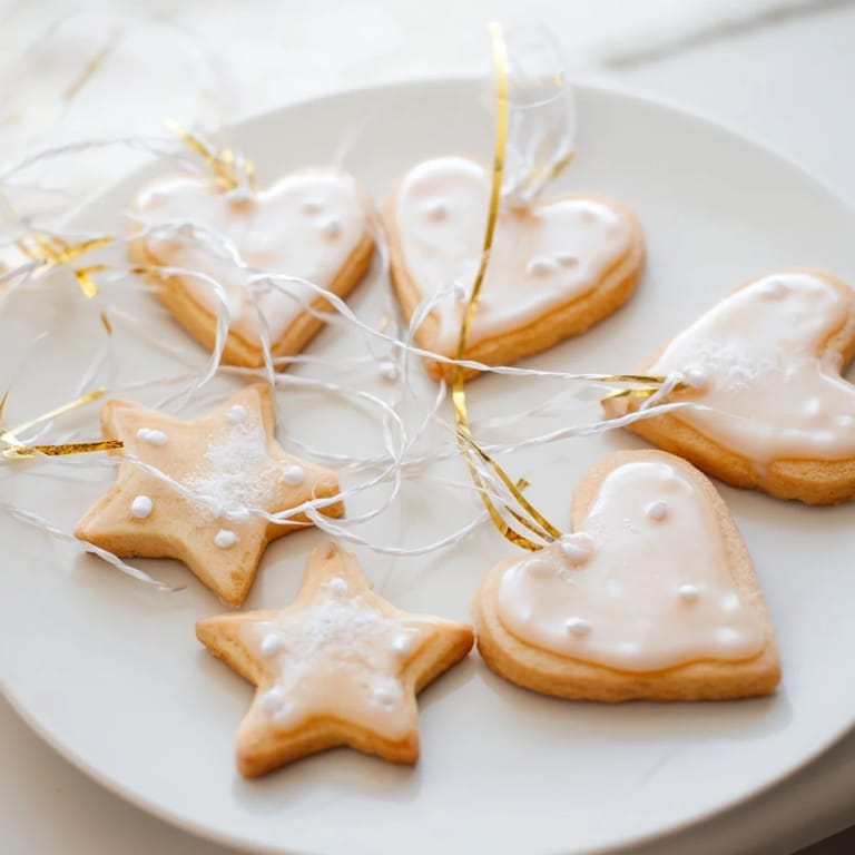 Freshly baked Mignonneries Coeurs et Étoiles, vanilla cookies cut into hearts and stars, perfect for celebrating.