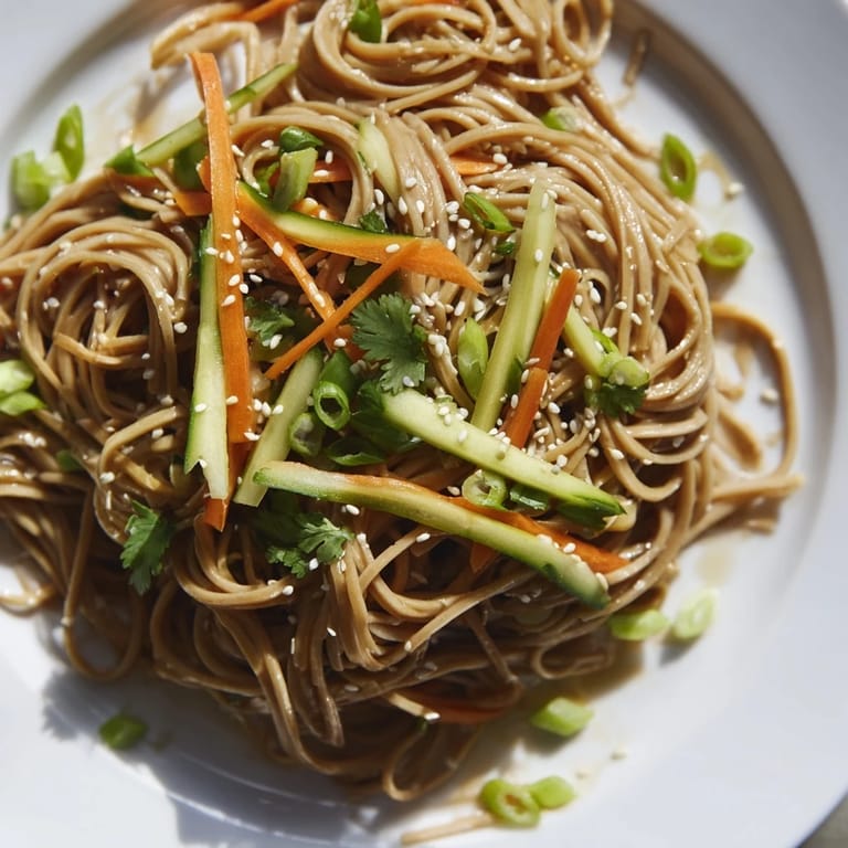 Beautiful Chilled Noodle Lunch Cups showcasing sesame-glazed noodles with vibrant carrots and cooling cucumber slices.