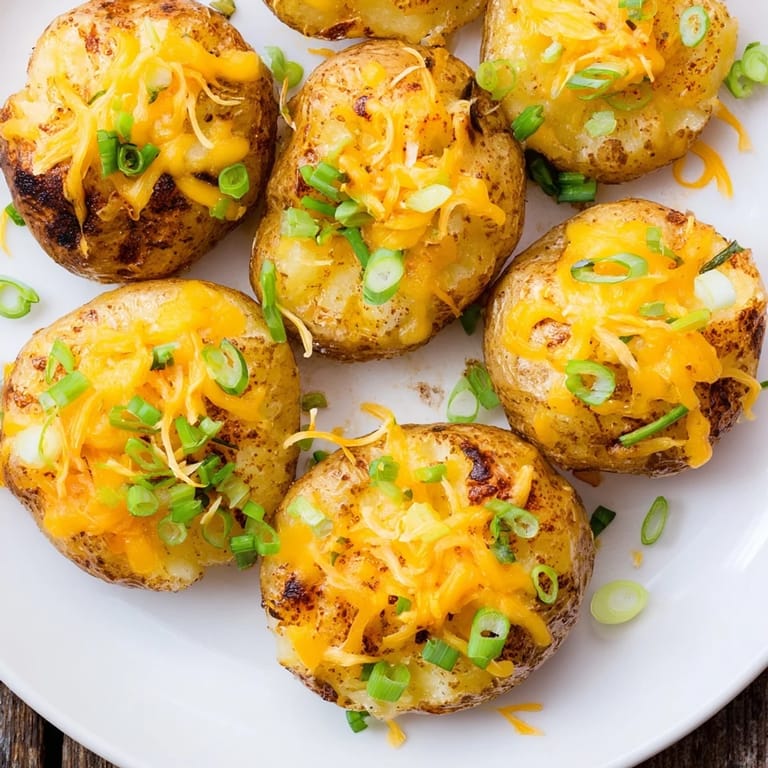 Savory smashed green onion potato bombs, golden brown and perfect for sharing as an appetizer.