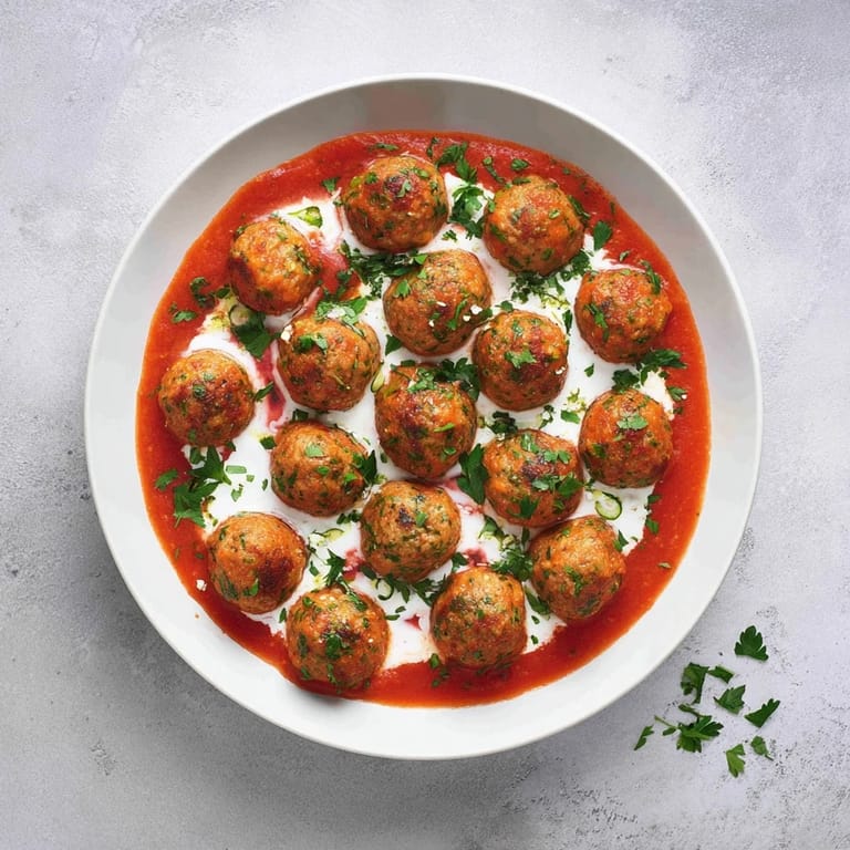 Bright, flavorful Instant Pot Greek Meatballs: tender, juicy, and served with a tangy lemon-feta cream.