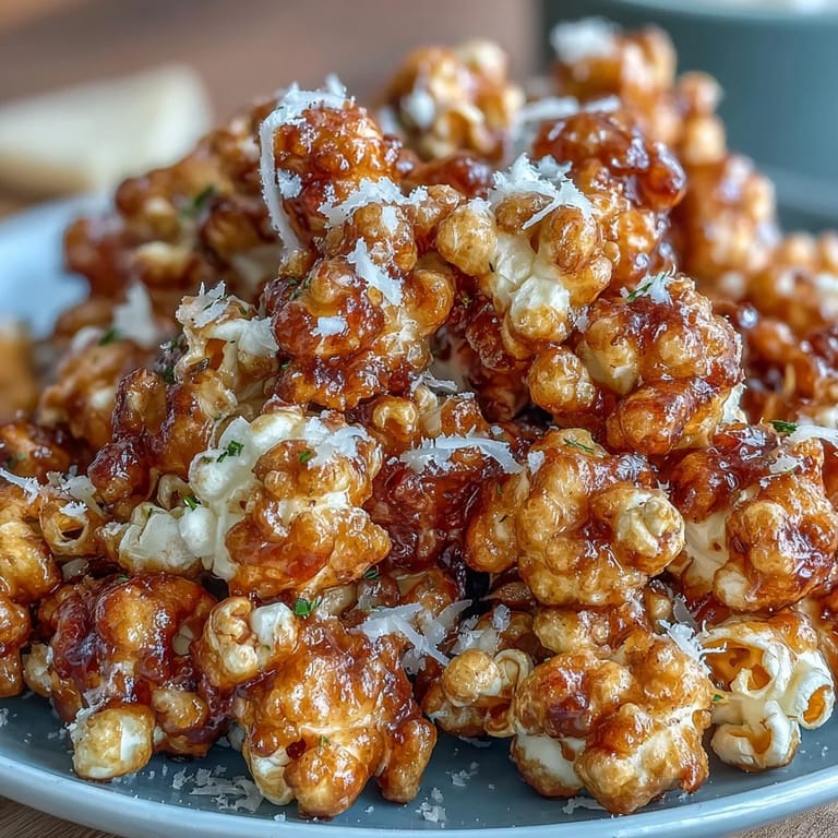 Crispy popcorn tossed in truffle oil, garlic powder, and Parmesan cheese, served warm for maximum flavor.