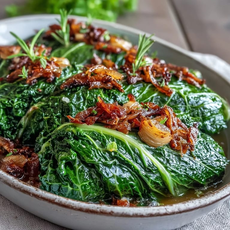 Slow-cooked collard greens with smoked turkey, onions, and savory spices create a comforting, flavorful classic.