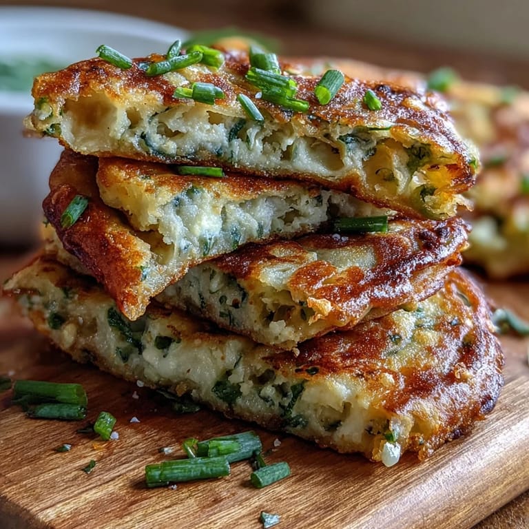 Flaky, savory spring onion pancakes packed with fresh scallions, served warm with dipping sauce.