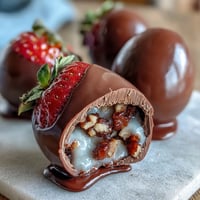 Dubai Chocolate Strawberry Easter Eggs with Crunch Filling, a festive treat with crisp strawberry-chocolate shell and nutty filling.